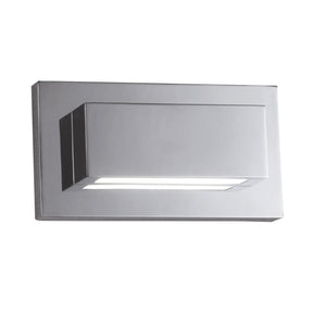 Ledge LED Up/Downlight Wall Light - Chrome & Glass