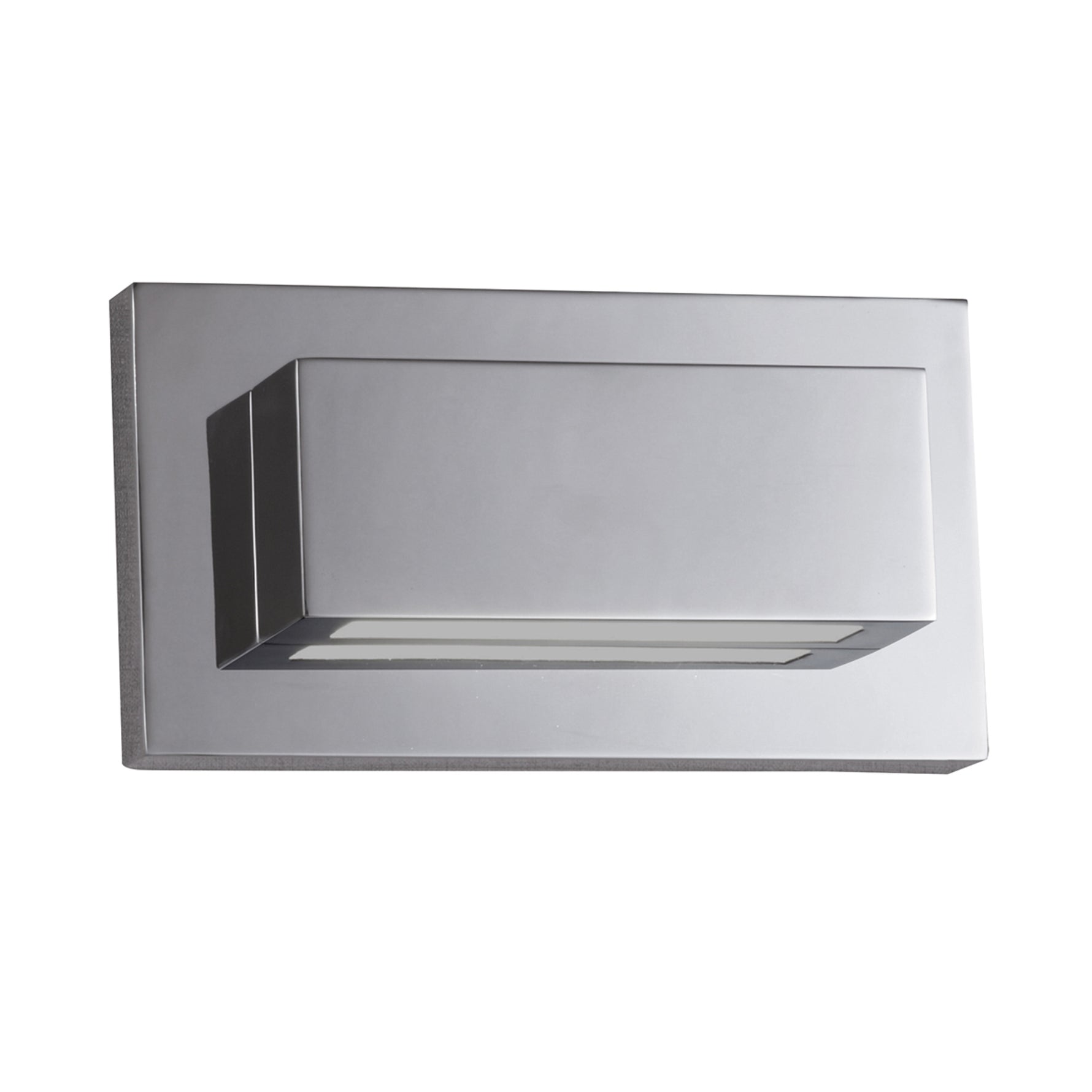 Searchlight Electric Ledge LED Up/Downlight Wall Light - Chrome & Glass 1752CC