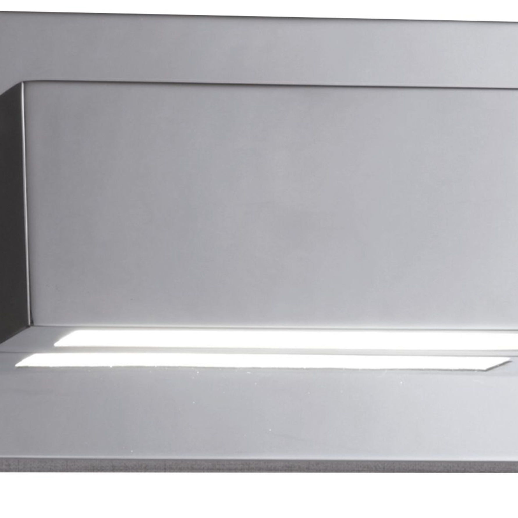 Searchlight Electric Ledge LED Up/Downlight Wall Light - Chrome & Glass 1752CC