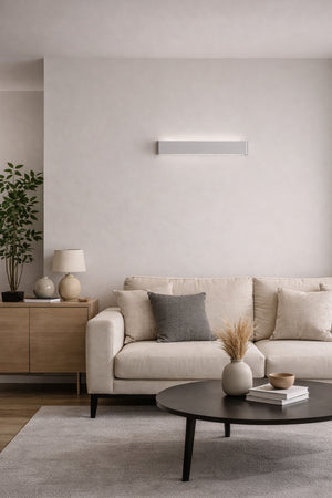 Searchlight Electric Serenity LED Rectangle Wall Bracket - Chrome & Frosted Glass 1781CC
