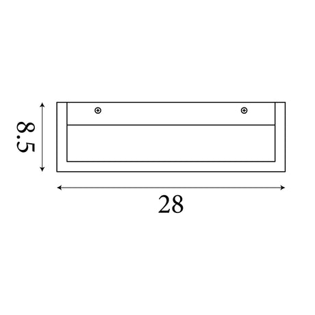 Searchlight Electric Serenity LED Rectangle Wall Bracket - Chrome & Frosted Glass 1781CC