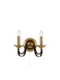 Belfry 2Lt Wall Light - Dark Bronze & Brown Metal