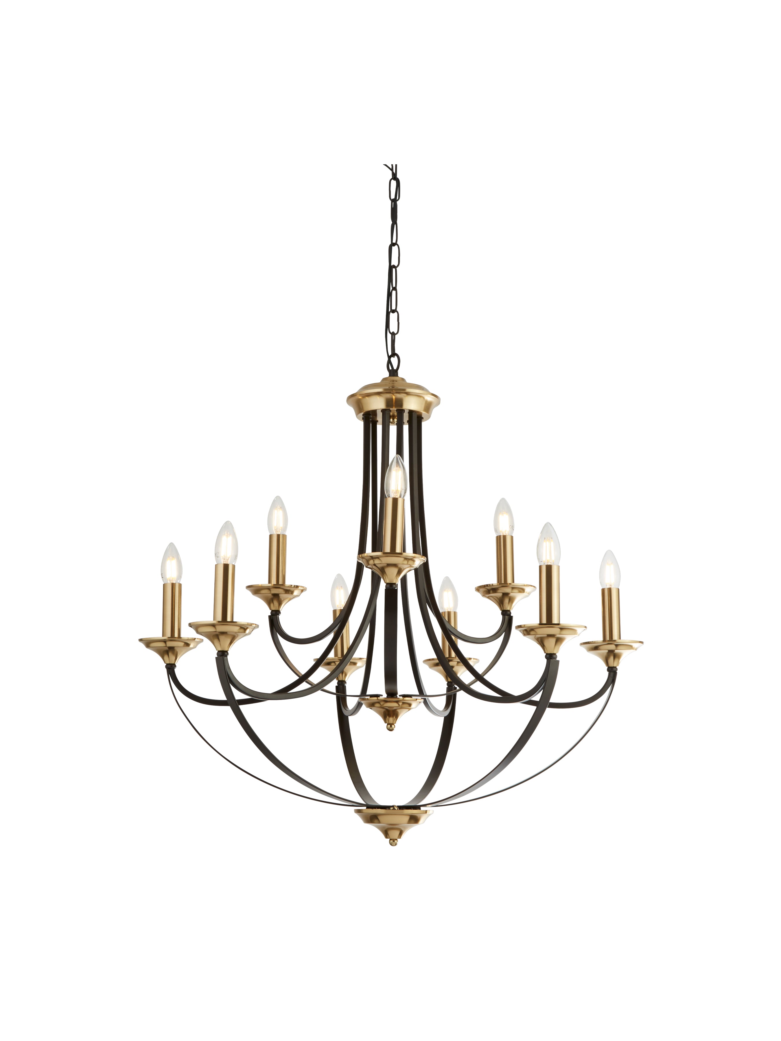 Belfry 9Lt Pendant - Dark Bronze & Brown Metal