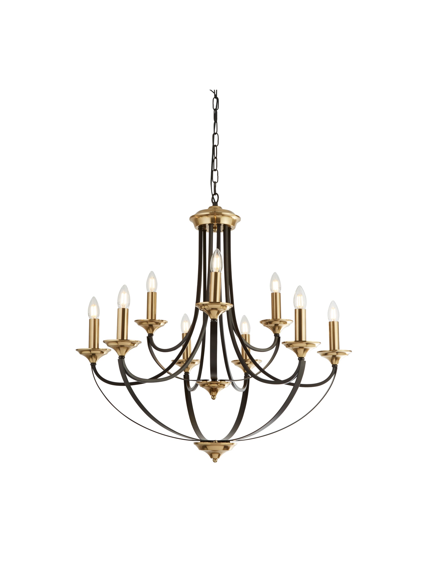 Belfry 9Lt Pendant - Dark Bronze & Brown Metal