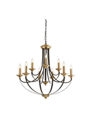 Belfry 9Lt Pendant - Dark Bronze & Brown Metal
