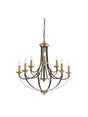 Belfry 9Lt Pendant - Dark Bronze & Brown Metal