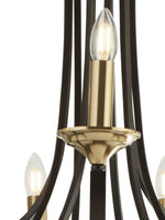 Searchlight Electric Belfry 9Lt Pendant - Dark Bronze & Brown Metal 1849-9BZ