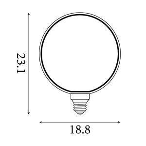 Searchlight Electric Decorative Lamp - Amber Glass,4W,1800K,190Lm 18801AM