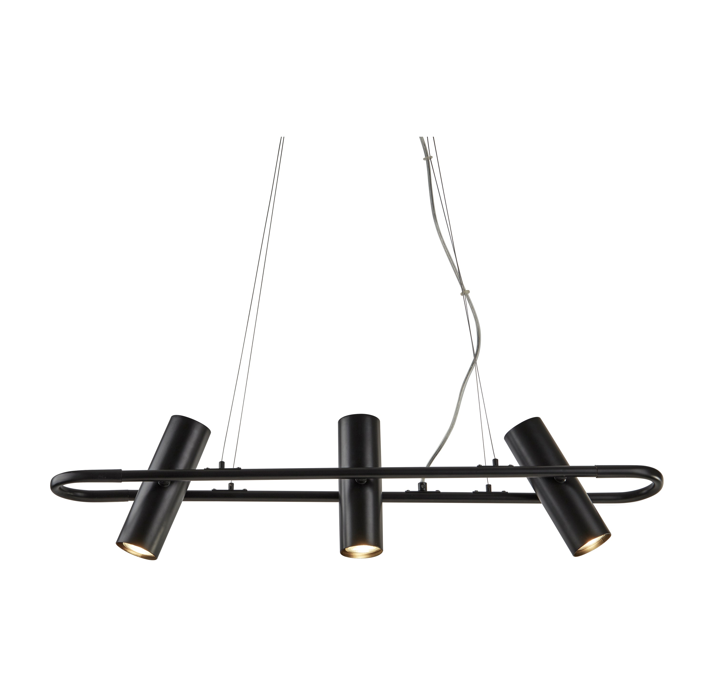 Telescope 3Lt Pendant - Black Metal