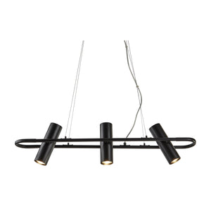 Telescope 3Lt Pendant - Black Metal