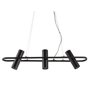 Searchlight Electric Telescope 3Lt Pendant - Black Metal 1893-3BK