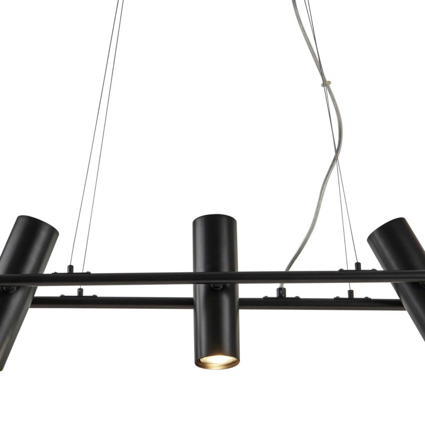 Searchlight Electric Telescope 3Lt Pendant - Black Metal 1893-3BK