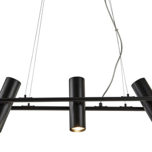 Searchlight Electric Telescope 3Lt Pendant - Black Metal 1893-3BK