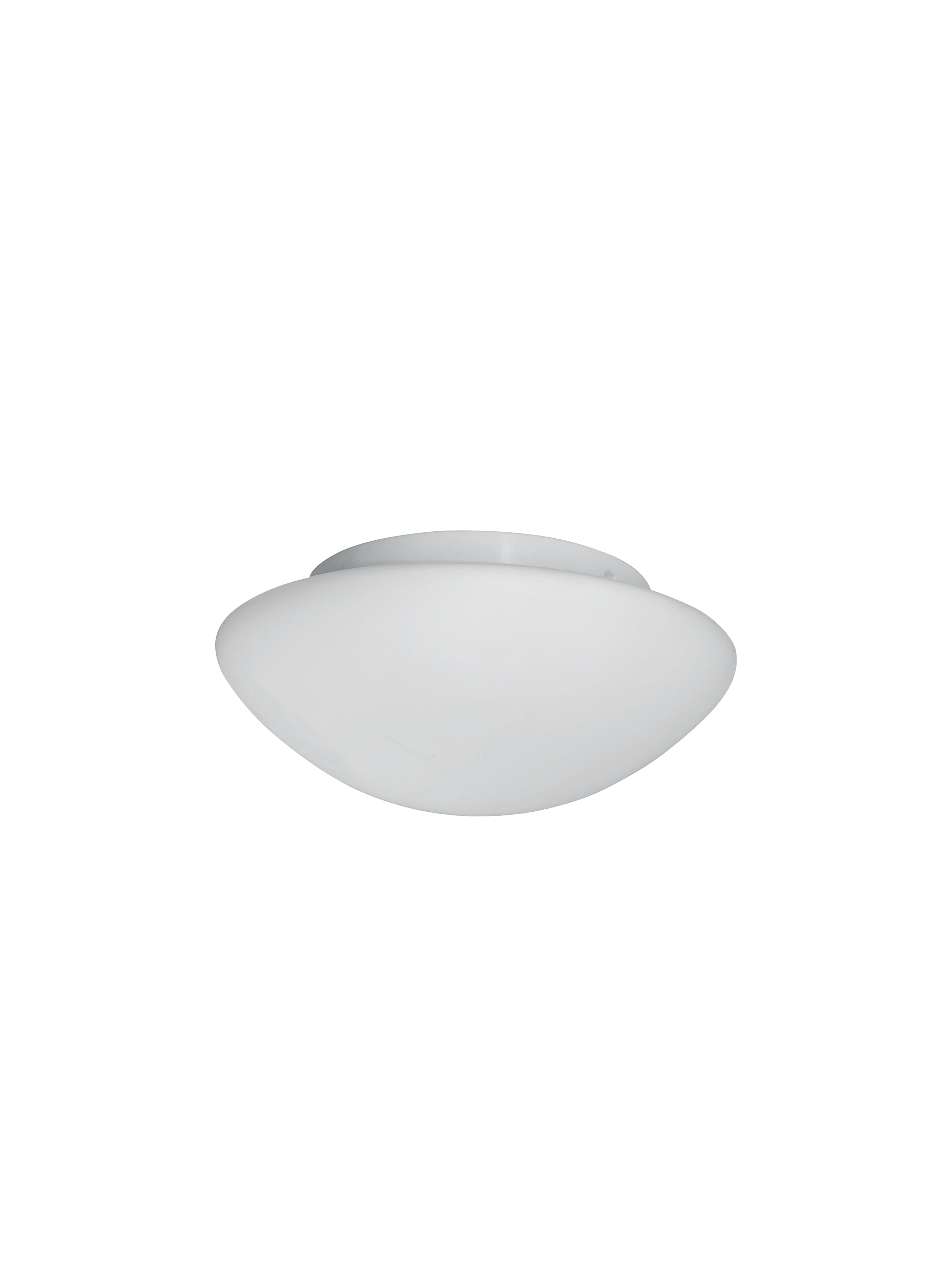 Tokyo  Flush  - White Metal & Opal Glass