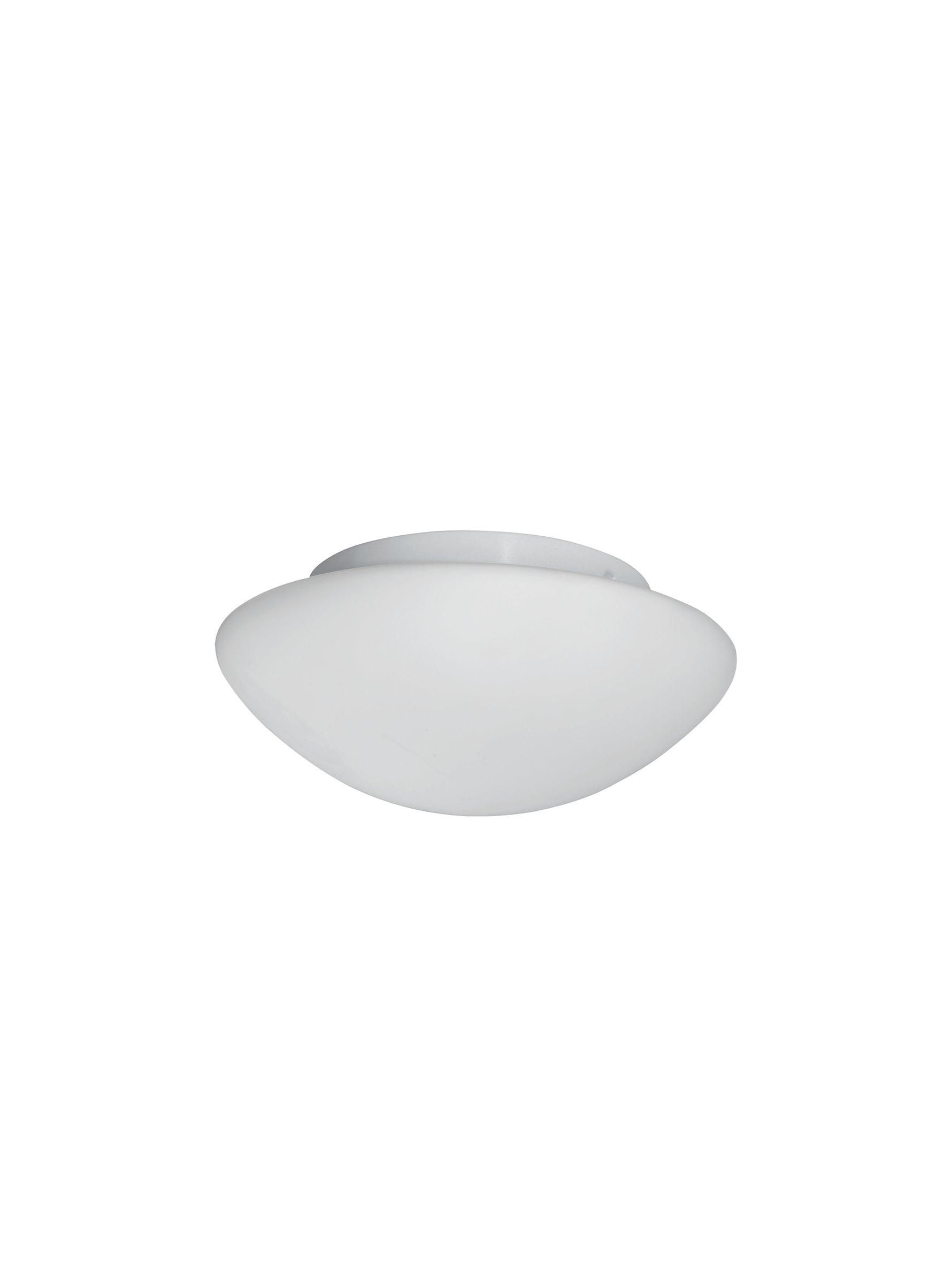 Tokyo  Flush  - White Metal & Opal Glass