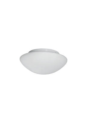 Tokyo  Flush  - White Metal & Opal Glass
