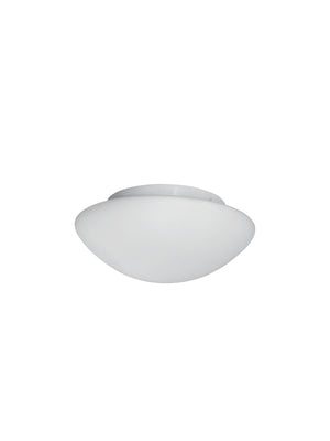 Tokyo  Flush  - White Metal & Opal Glass