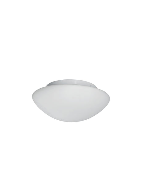 Tokyo  Flush  - White Metal & Opal Glass