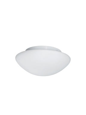 Tokyo  2Lt Flush - White Metal & Opal Glass