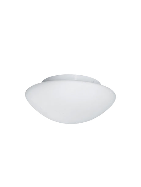 Tokyo  2Lt Flush - White Metal & Opal Glass