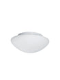 Tokyo  2Lt Flush - White Metal & Opal Glass