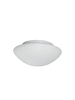Tokyo  3Lt Flush  - White Metal & Opal Glass