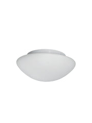 Tokyo  3Lt Flush  - White Metal & Opal Glass