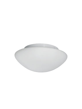 Tokyo  3Lt Flush  - White Metal & Opal Glass
