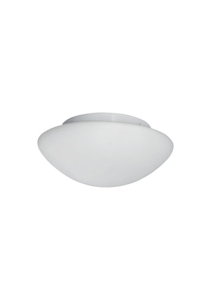 Tokyo  3Lt Flush  - White Metal & Opal Glass
