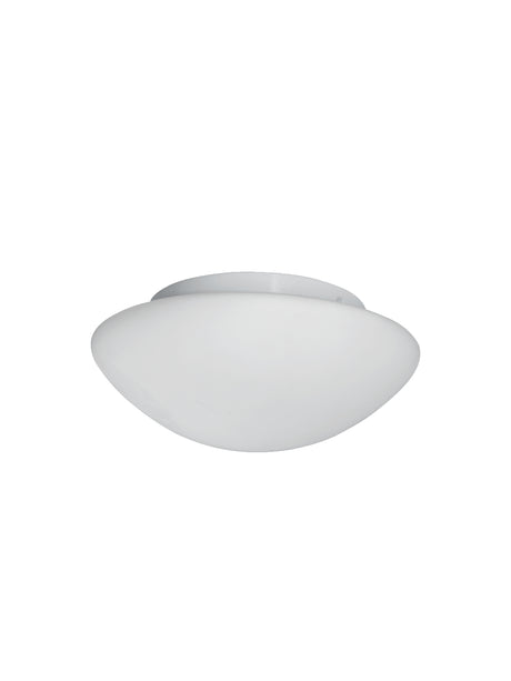 Tokyo  3Lt Flush  - White Metal & Opal Glass