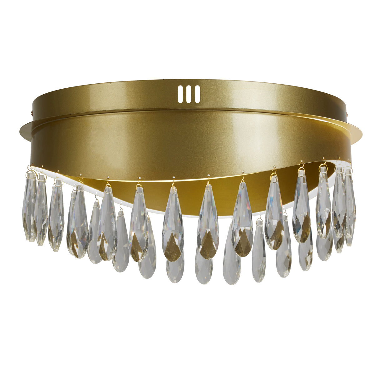Searchlight Electric Jewel Flush - Gold Metal & Crystal 19211-1GO