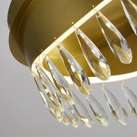 Searchlight Electric Jewel Flush - Gold Metal & Crystal 19211-1GO