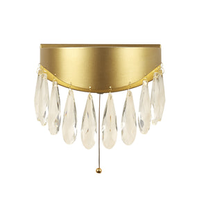 Jewel 2Lt Wall Light - Gold Metal & Crystal