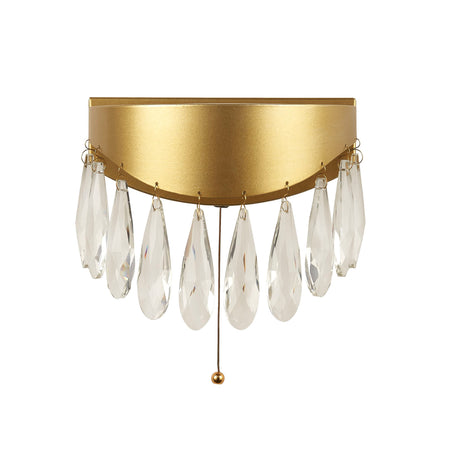 Searchlight Electric Jewel 2Lt Wall Light - Gold Metal & Crystal 19211-2GO
