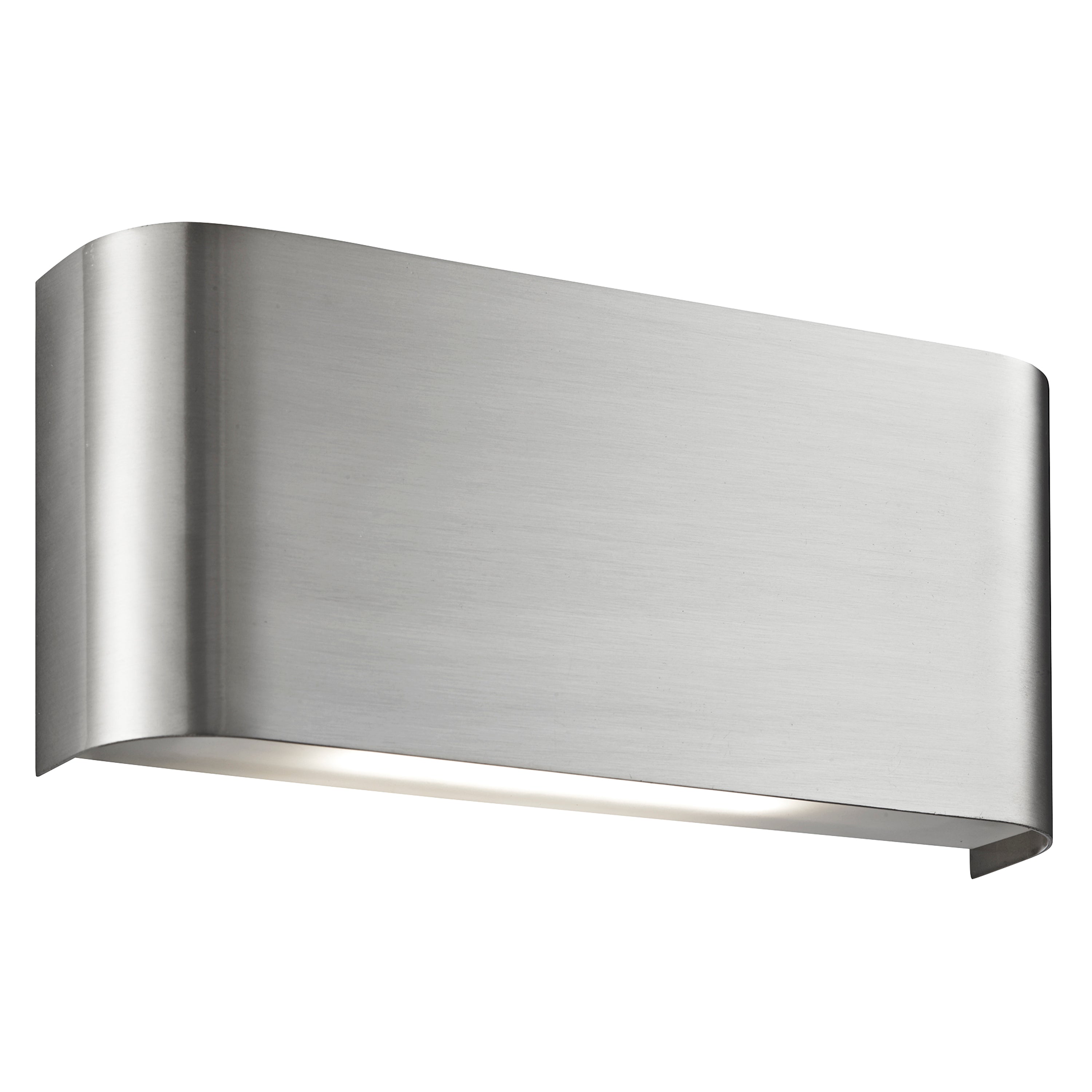Match Box  2Lt Up/Down Wall Light - Satin Silver Metal