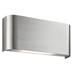 Match Box  2Lt Up/Down Wall Light - Satin Silver Metal