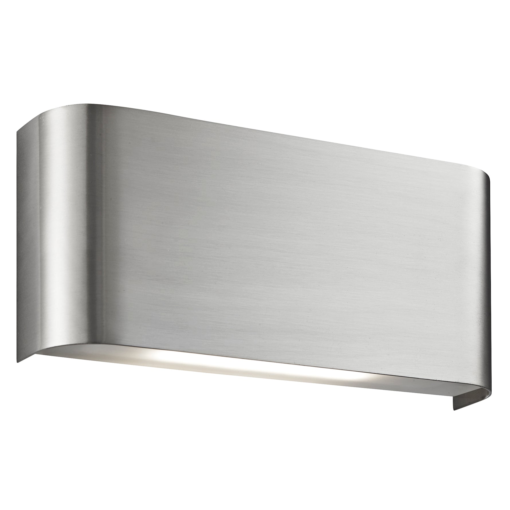 Match Box  2Lt Up/Down Wall Light - Satin Silver Metal