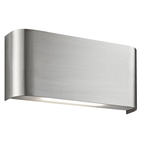 Match Box  2Lt Up/Down Wall Light - Satin Silver Metal
