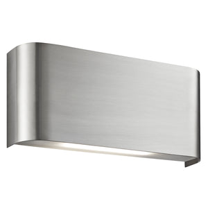 Match Box  2Lt Up/Down Wall Light - Satin Silver Metal