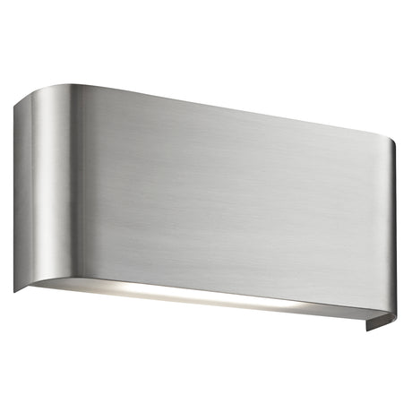 Match Box  2Lt Up/Down Wall Light - Satin Silver Metal