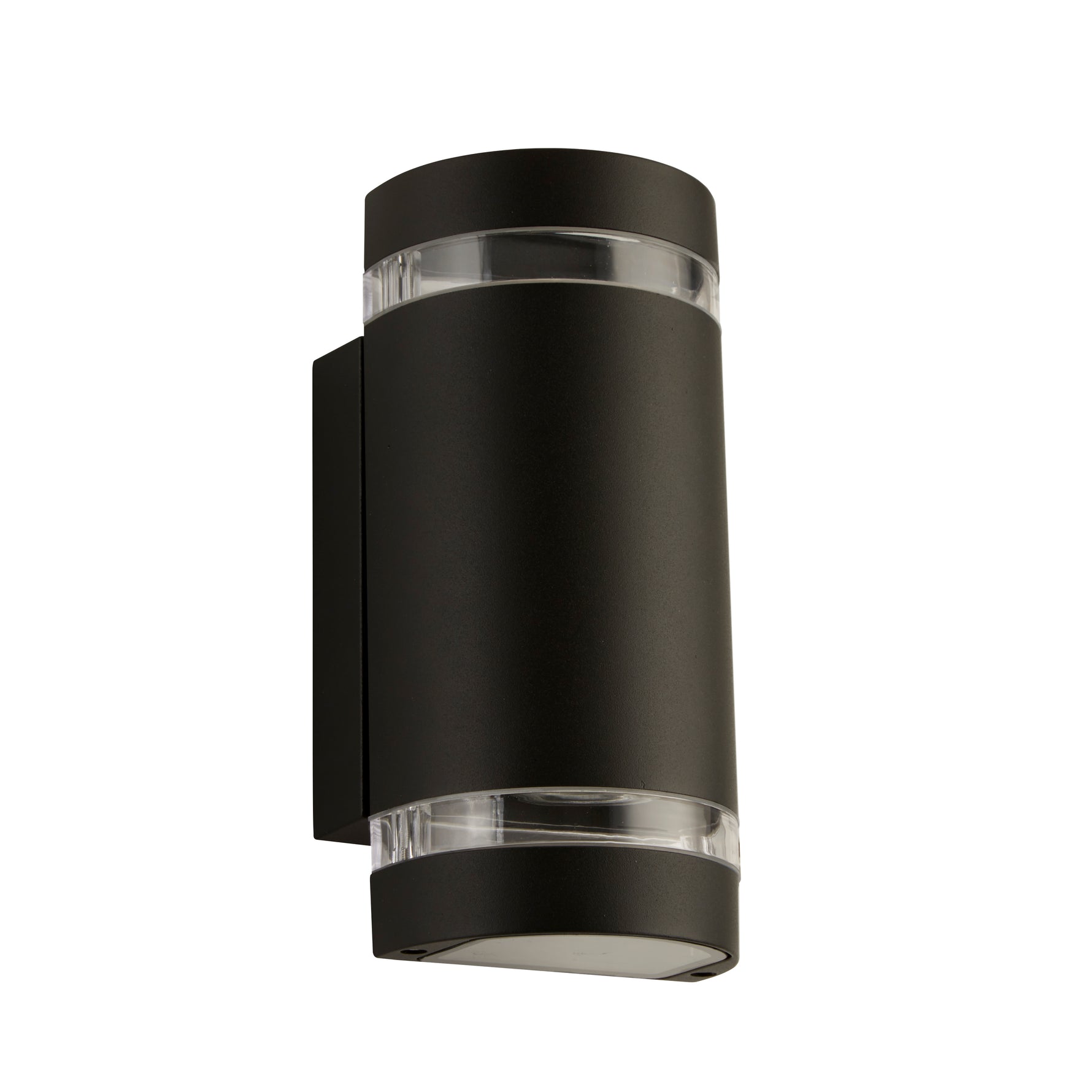Searchlight Electric Sheffield Outdoor 2Lt Wall Light - Black, Glass & Polycarb 2002-2BK-LED