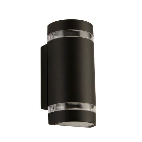 Searchlight Electric Sheffield Outdoor 2Lt Wall Light - Black, Glass & Polycarb 2002-2BK-LED