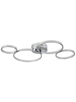 Searchlight Electric Solexa  4Lt Ring Flush - Chrome Metal 2004-4CC