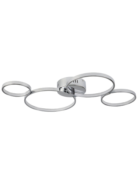 Searchlight Electric Solexa  4Lt Ring Flush - Chrome Metal 2004-4CC