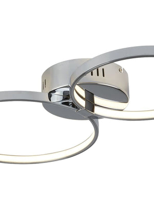 Searchlight Electric Solexa  4Lt Ring Flush - Chrome Metal 2004-4CC