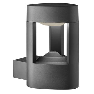 Searchlight Electric Michigan Outdoor Wall Light- Dark Grey Metal & Polycarbonate 2005GY