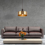 Searchlight Electric Knox Pendant - Black & Gold Metal 20223-1GO