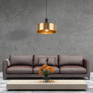 Searchlight Electric Knox Pendant - Black & Gold Metal 20223-1GO