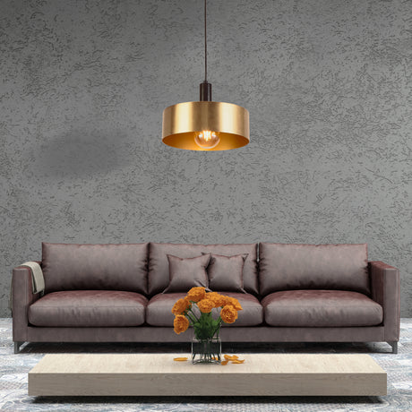 Searchlight Electric Knox Pendant - Black & Gold Metal 20223-1GO
