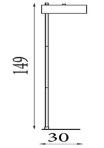 Searchlight Electric Knox Floor Lamp - Black & Gold Metal 20225-1GO